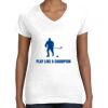 Women's Fine Jersey V-Neck Tee Thumbnail